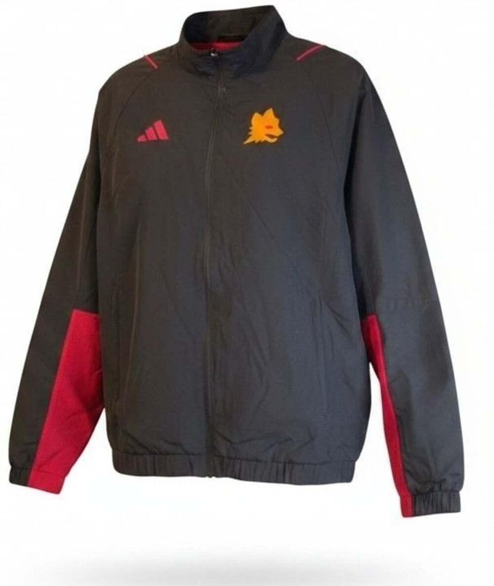 Adidas AS Roma Presentation Tiro 23 Jacket Black Red Sz M